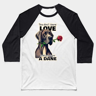 Great Dane Valentine's day Baseball T-Shirt